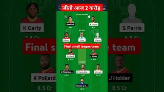 TKR vs BR dream 11 team today match prediction for dream 11 dream11prediction cricket [upl. by Aikimat313]