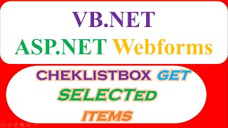 VBNET ASPNET  WebForms  CheckListBox Display Selected Items in Label [upl. by Marijn]