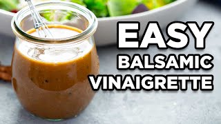 Homemade Balsamic Vinaigrette  Salad Dressing Recipes by MOMables [upl. by Ynalem]