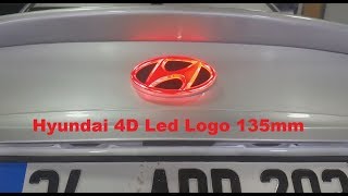 Hyundai Accent Blue 4D Led Logo 135mm [upl. by Chemush]