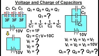 Physics  EampM Ch 392 Capacitors amp Capacitance Understood 17 of 27 Voltage amp Charge on Capacitors [upl. by Ahseinat]