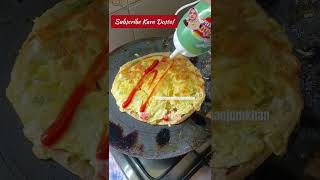 I Made Omelette Paratha For Breakfast😋 shorts breakfast [upl. by Ecirtal678]