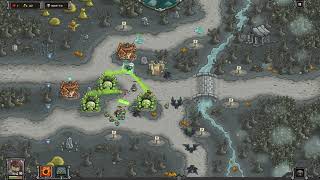 Kingdom Rush Frontiers Veteran Mode Walkthrough  Desecrated Grove Heroic [upl. by Orfield]