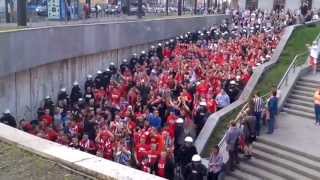 Widzew Łódź amp Ruch Chorzów fans in Kraków  26 4 2013 [upl. by Orion]