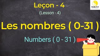 Learn French  Numbers in French 130  Numbers in French 130 Pronunciation  Les Nombres 1 31 [upl. by Ecnerol]