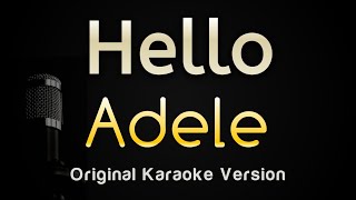 Hello  Adele Karaoke Songs With Lyrics  Original Key [upl. by Ylliw]