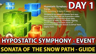 Sonata Of The Snow Path Challenge  Hypostatic Symphony Event Day 1 Full Guide  Genshin Impact [upl. by Zelma826]