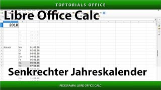 Senkrechter Jahreskalender LibreOffice Calc [upl. by Bainbrudge465]