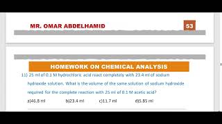 homework nine  chapter 2  chemical analysis [upl. by Caprice697]