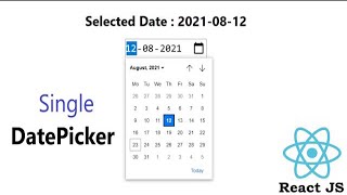 DatePicker in React JS  Console Date  useState [upl. by Druce654]