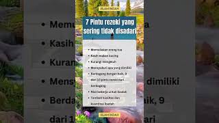 7 Pintu Rezeki Yang Tidak Di Sadari videoshort motivasi katakatabijak dakwah video [upl. by Elorac]