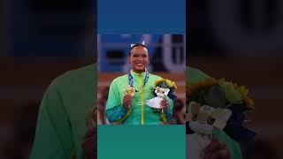 Rebeca Andrade é ouro na ginasta artística brasileira campeã olímpica de 2024 no solo🟠 [upl. by Madancy]