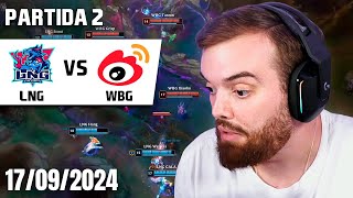 LNG VS WBG  SUPERDUELO CHINO  PARTIDA 2  WORLDS 2024 [upl. by Ahsatin]