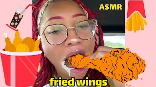 ASMR KFC CHICKEN WINGS MUKBANG No Talking EATING SOUNDS ASALFOODMOOD [upl. by Jueta]