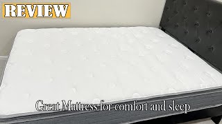 Sweetnight 12 inch Hybrid Mattress Review  Great Mattress for comfort and sleep 2024 [upl. by Ahsen]