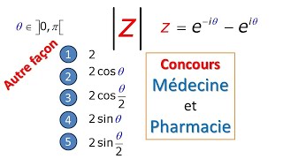 CONCOURS MEDECINE ET PHARMACIE QUESTION N 42 [upl. by Whatley]