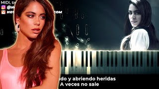 TINI  buenos aires  karaoke piano instrumental cover [upl. by Xella]