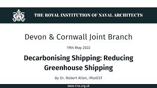 Decarbonising Shipping Reducing Greenhouse Shipping [upl. by Marchall242]