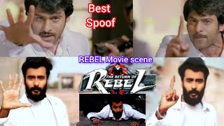 The Return of Rebel Moviequot scene spoof Prabhas Best Action scenes spoof Prabhas [upl. by Rolandson864]