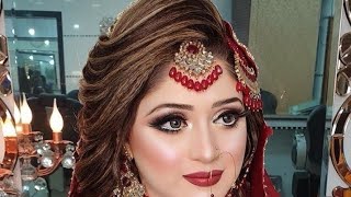 real bridal makeup step by step with easy method by Azeem beauty salon [upl. by Eceirahs]