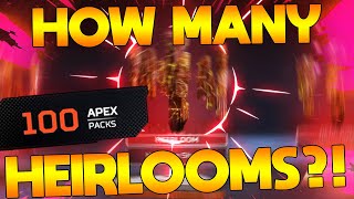 OPENING 100 PACKS WILL I GET AN HEIRLOOM  Apex Legends [upl. by Dnomyad172]