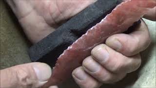 flintknapping a GLASS KNIFE [upl. by Scharf]