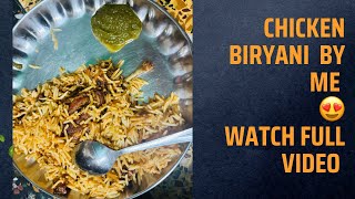 Chicken 🍗 biryani by me for the 2nd time 😍Anshuchawla subscribe chickenrecipe chickenbiryani [upl. by Bryner]