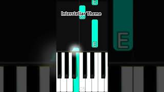 Interstellar Theme  Piano Easy Tutorial short piano easy [upl. by Virgy]