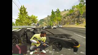 GTA 5 LSSD Vs Franklin 720p Chiliad Mountain State Wilderness Blaine County San Andreas [upl. by Ursola631]