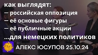 Юсупов и Шульман о Юлии Навальной и её активности типа антивоенного марша в Берлине 251024 [upl. by Curzon]