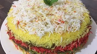 Rainbow Keema Biryani  how to make keema Biryani [upl. by Yruama]