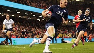 Duhan van der Merwe disallowed try vs Wales  Wales vs Scotland Six Nations 2024 highlights [upl. by Brom]