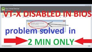 How To Fix VTx is disabled in BIOS windows 108817 [upl. by Assilaj5]