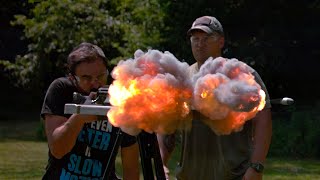 The FATTEST muzzle flash  100000 FPS  The Slow Mo Guys KentuckyBallistics [upl. by Annaer]