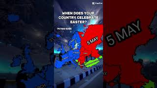 When will your country celebrate Easter 2024 mapping easter shorts [upl. by Aimas]