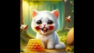 What Happens When Little Kitty Eats a Bee Hive A Stingy Situation 😥😥😪😪 4k Cat Story catstory [upl. by Mallorie]