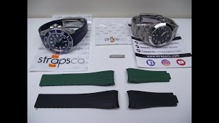 Strapsco Fitted Rubber Straps And Gridlock Clasp 4K Review [upl. by Elatnahs606]