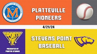 UWSP Baseball  Platteville vs Stevens Point 42124 [upl. by Ram265]