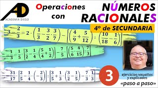 NUMEROS RACIONALES FRACCIONES Operaciones combinadas 4º ESO ACADEMIA DIEGO [upl. by Elisabeth846]