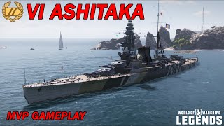 ASHITAKA  201000 Schaden mit 3900 Base XP  World of Warships Legends [upl. by Nnylorac]