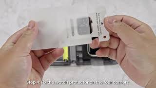 Installation video for Tensea apple watch screen protector with installation box [upl. by Alemrac]