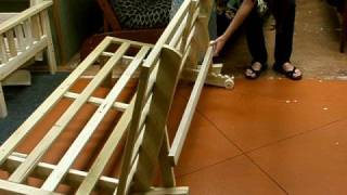 Bifold Futon Frame Operation [upl. by Ennylyak]