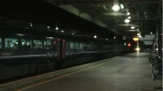 37218  37609  37608 storm through Newton Abbot on the quotthe HullabaLooequot 100213 [upl. by Nnaillek]