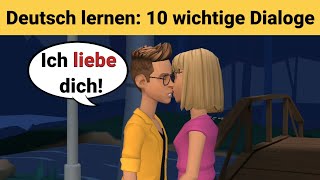 Deutsch lernen  10 wichtige Dialoge [upl. by Nymrak67]