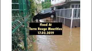 Flood In Terre Rouge Mauritius 17 February 2019 [upl. by Aicilram]