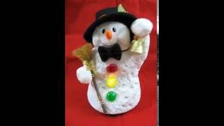 Rubbery dancing snowman sings Jingle Bells [upl. by Acilgna]