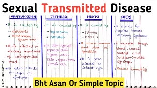 Sexual Transmitted Disease  STDs  MDCAT 2023  New Session [upl. by Jesselyn]