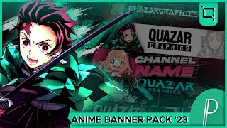 New TOP 5 Anime Banner PLP Templates  Anime Banner Templates 2023  Download Now QuazarGraphics [upl. by Aniryt366]