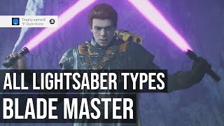 Blade Master Trophy Hit A Single Enemy With All Lightsaber Types  Star Wars Jedi Fallen Order [upl. by Bev]