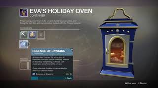 Destiny 2 The Dawning  Devrim Kay Gentlemans Shortbread  Evas Holiday Oven Cookies [upl. by Beaston420]